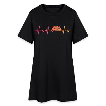 Sunset Heartbeat Camping Motorhome - Women’s T-Shirt Dress - black - Front