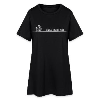 Je vais Hendl ce poulet en disant drôle - Robe T-shirt Femme - noir - Devant