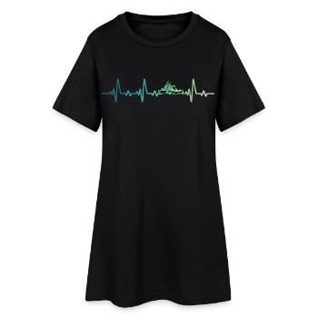 kart battement de coeur karting - Robe T-shirt Femme - noir - Devant