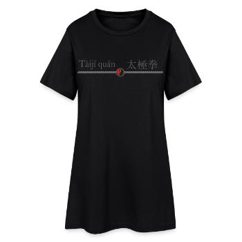 Symbole Tai Chi - Yoga Bouddha détente - Robe T-shirt Femme - noir - Devant