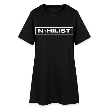 NIHILIST_PENGUIN_LIGHT - Women’s T-Shirt Dress - black - Front