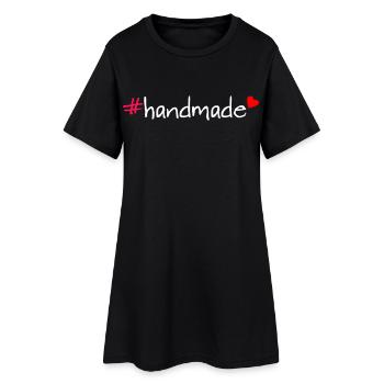 T-shirt hashtag fait main - Robe T-shirt Femme - noir - Devant