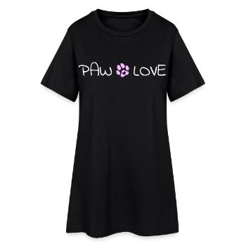 T-shirt Paw Love Lover pour chiens Maman / Papa - Robe T-shirt Femme - noir - Devant