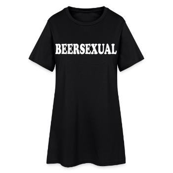 bièresexuelle - Robe T-shirt Femme - noir - Devant