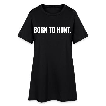 BORN TO HUNT Carnivore Outdoor Statement - Women’s T-Shirt Dress - black - Front