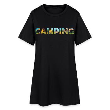 Sweat à capuche camping – Sweat à capuche pour amateurs de plein air – Vanlife - Robe T-shirt Femme - noir - Devant