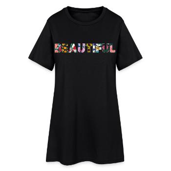 Blooming Beautiful - Women’s T-Shirt Dress - black - Front