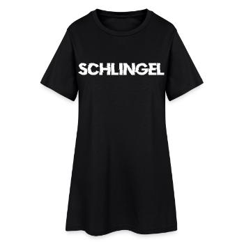 Schlingel - Frauen T-Shirt-Kleid - Schwarz - Vorne