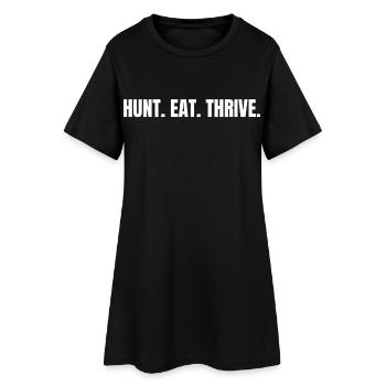 HUNT. MANGE. PROSPÉRER. Mode de vie ancestral carnivore - Robe T-shirt Femme - noir - Devant