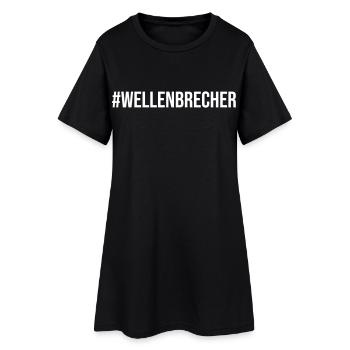 Hashtag Brise-lames Design Gift - Robe T-shirt Femme - noir - Devant