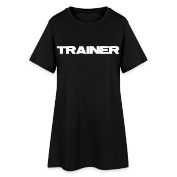 Puissance de l’entraîneur - Robe T-shirt Femme - noir - Devant