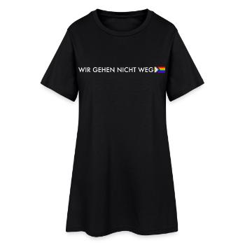 Nous ne partirons pas – Déclaration de fierté du progrès - Robe T-shirt Femme - noir - Devant