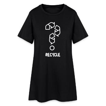 Recycle (dark) - Women’s T-Shirt Dress - black - Front