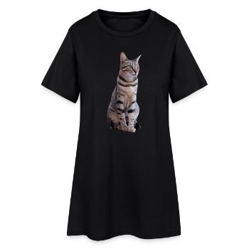Chat - Robe T-shirt Femme - noir - Devant