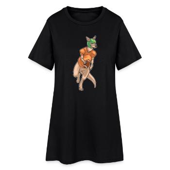 Sports de football américain des Kangourous - Robe T-shirt Femme - noir - Devant
