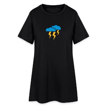 Thunderstorm - Women’s T-Shirt Dress - black - Front