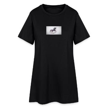 Glittering Unicorn Mosaic - Women’s T-Shirt Dress - black - Front