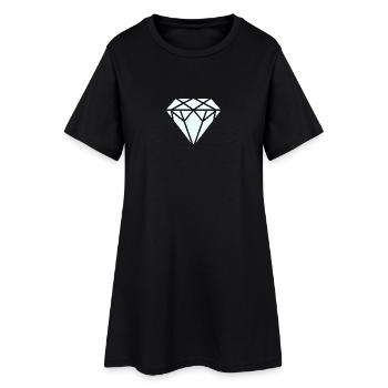 diamond - Women’s T-Shirt Dress - black - Front