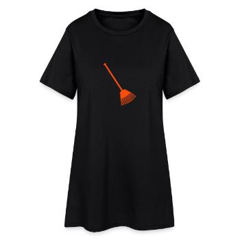 Gärtner - Harke - Frauen T-Shirt-Kleid - Schwarz - Vorne