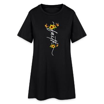 Positivité chrétienne du tournesol Religion de Dieu - Robe T-shirt Femme - noir - Devant