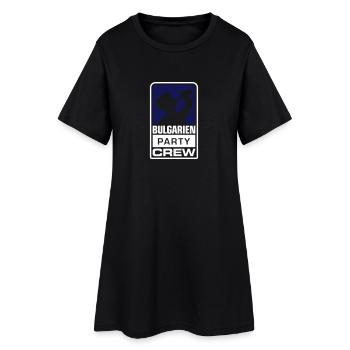 party crew logo - Frauen T-Shirt-Kleid - Schwarz - Vorne
