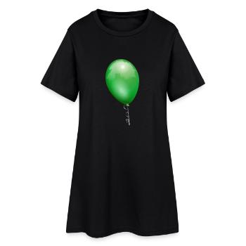 Ballon grün - Frauen T-Shirt-Kleid - Schwarz - Vorne