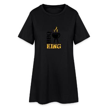BBQ King - Frauen T-Shirt-Kleid - Schwarz - Vorne