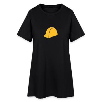 Casque - Robe T-shirt Femme - noir - Devant
