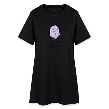 Früher Vogel lässt sich Zeit - Frauen T-Shirt-Kleid - Schwarz - Vorne