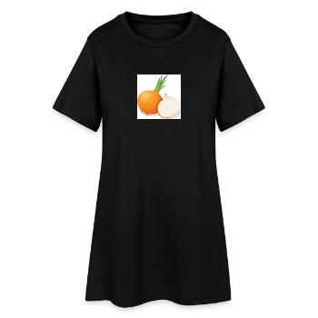 oignon - Robe T-shirt Femme - noir - Devant