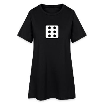 Dés 6 - Robe T-shirt Femme - noir - Devant