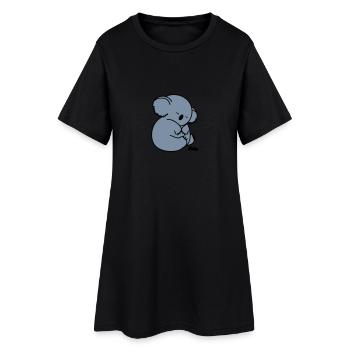 Koala (2c) - Robe T-shirt Femme - noir - Devant