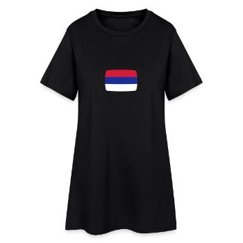 Serbie Serbie flag drapeau serbe Srbija Србија - Robe T-shirt Femme - noir - Devant