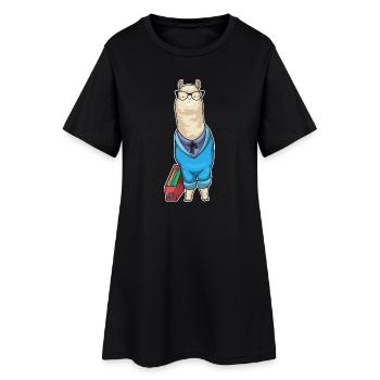 Bureau du Secrétaire des Alpagas - Robe T-shirt Femme - noir - Devant