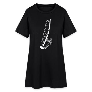 Garçon de planche à voile - Robe T-shirt Femme - noir - Devant