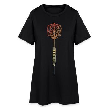Oldschool Dartpfeil Skizze - Frauen T-Shirt-Kleid - Schwarz - Vorne