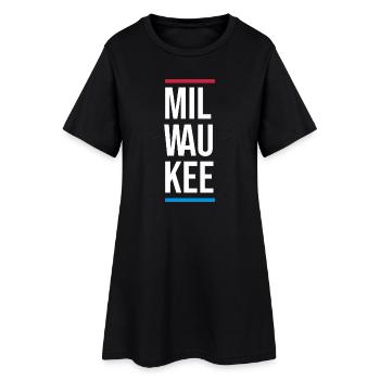 Typographie de Milwaukee Bold City - Robe T-shirt Femme - noir - Devant