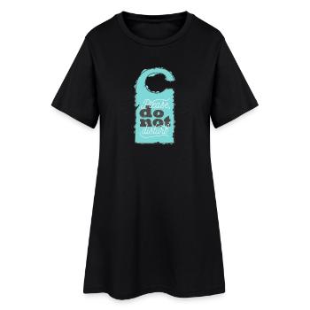Bitte nicht stören- Hotel Schild- Spaß Ruhe - Frauen T-Shirt-Kleid - Schwarz - Vorne