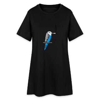 Wellensittich kiffen commune - Robe T-shirt Femme - noir - Devant