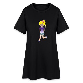 coureur courir course jogger le jogging sprinter45 - Robe T-shirt Femme - noir - Devant