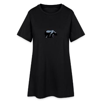 bear_2c - Robe T-shirt Femme - noir - Devant