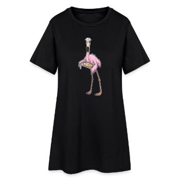 Boulanger Flamingo Baker Baking - Robe T-shirt Femme - noir - Devant