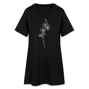 Floraison de la gamme florale - Robe T-shirt Femme - noir - Devant