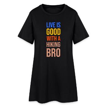 Wanderung Wandern Statement Naturliebhaber Gipfel - Frauen T-Shirt-Kleid - Schwarz - Vorne