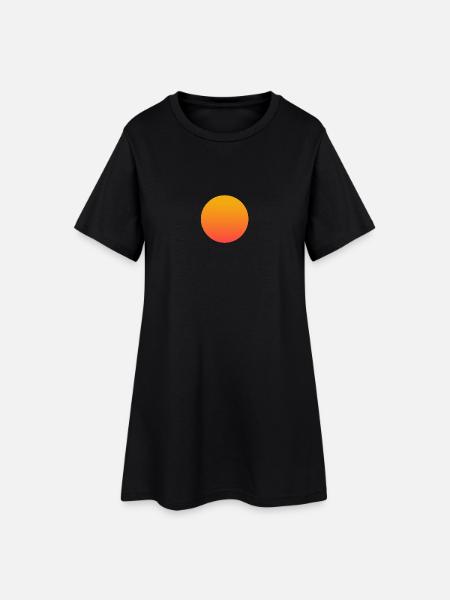 Soleil - Robe T-shirt Femme - noir