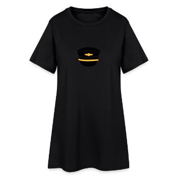 Pilote - Robe T-shirt Femme - noir - Devant