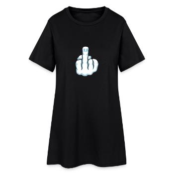 Doigt D'Honneur Geste De La Main (Fuck You Off) - Robe T-shirt Femme - noir - Devant