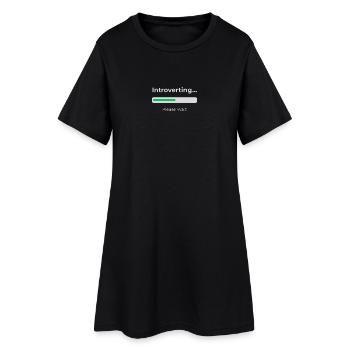 Chargement introverti - Robe T-shirt Femme - noir - Devant