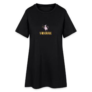 Laborfee - Frauen T-Shirt-Kleid - Schwarz - Vorne