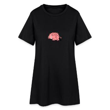 Wildschwein (c2) - Robe T-shirt Femme - noir - Devant